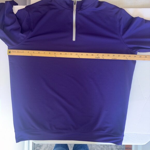 Peter Millar Summer Comfort Performance Golf Quarter-Zip Pullover Purple size L - Picture 6 of 9